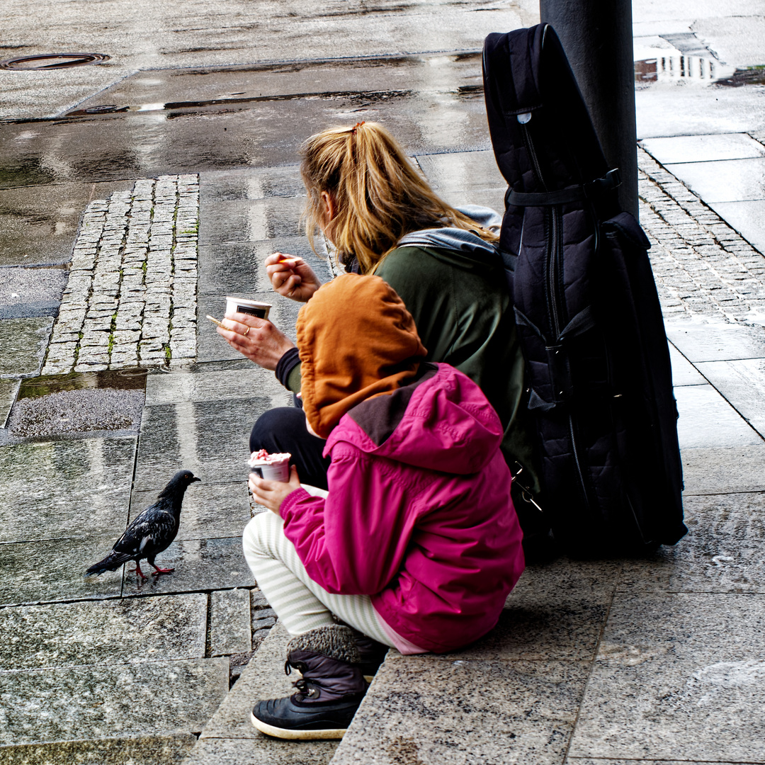 Eis im Regen