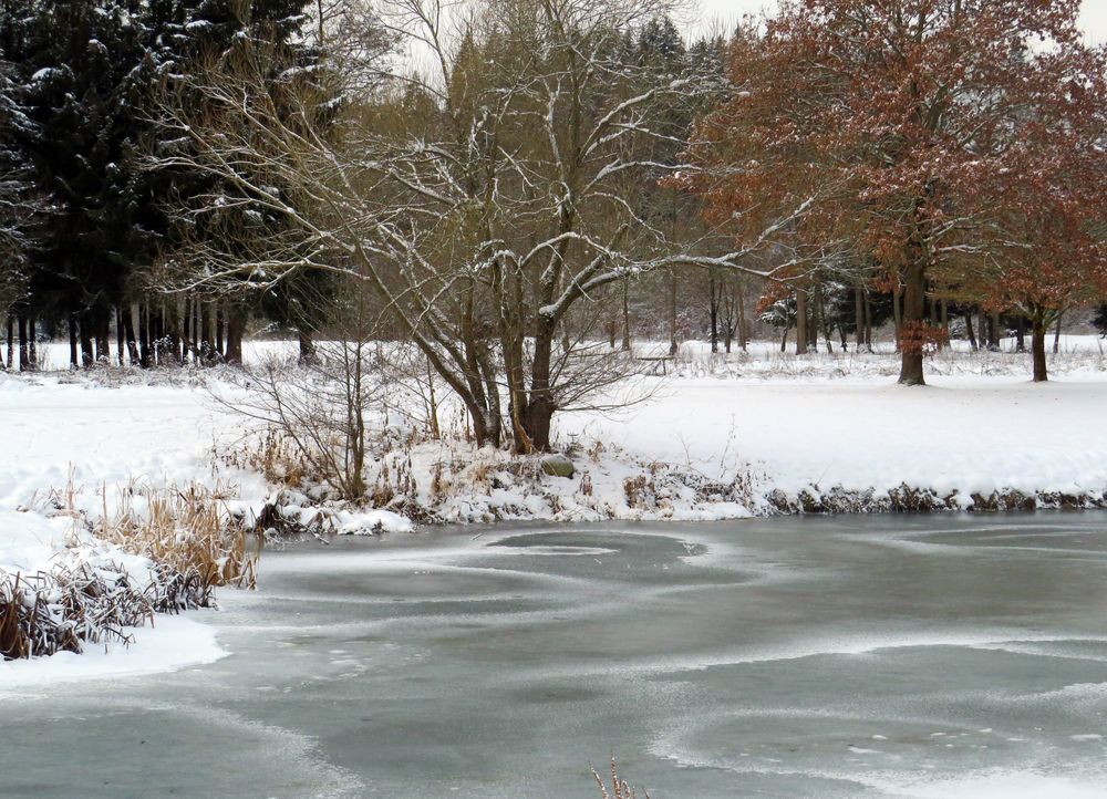 Eis Teich... Foto & Bild gefroren, outdoor, winter Bilder auf
