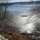 Eis und Schnee am Sorpesee ( Sauerland )