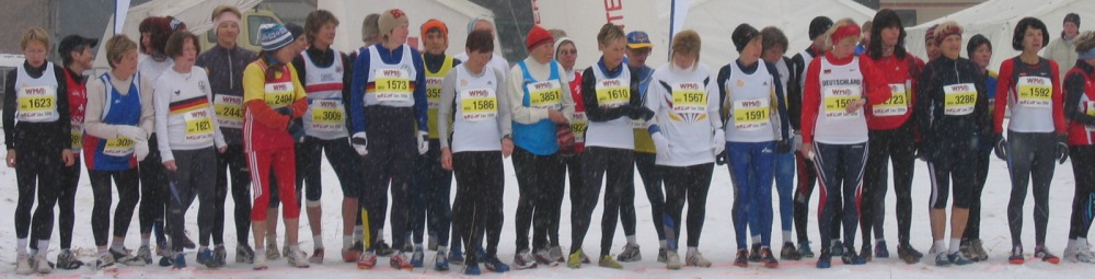 Eis und Schnee auf der Crosslaufstrecke in Linz