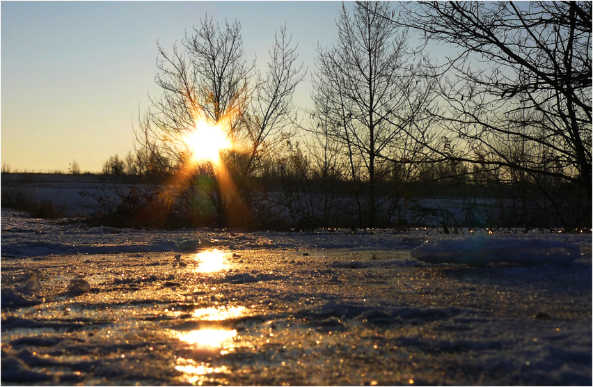 Eis und Schnee auf'm See