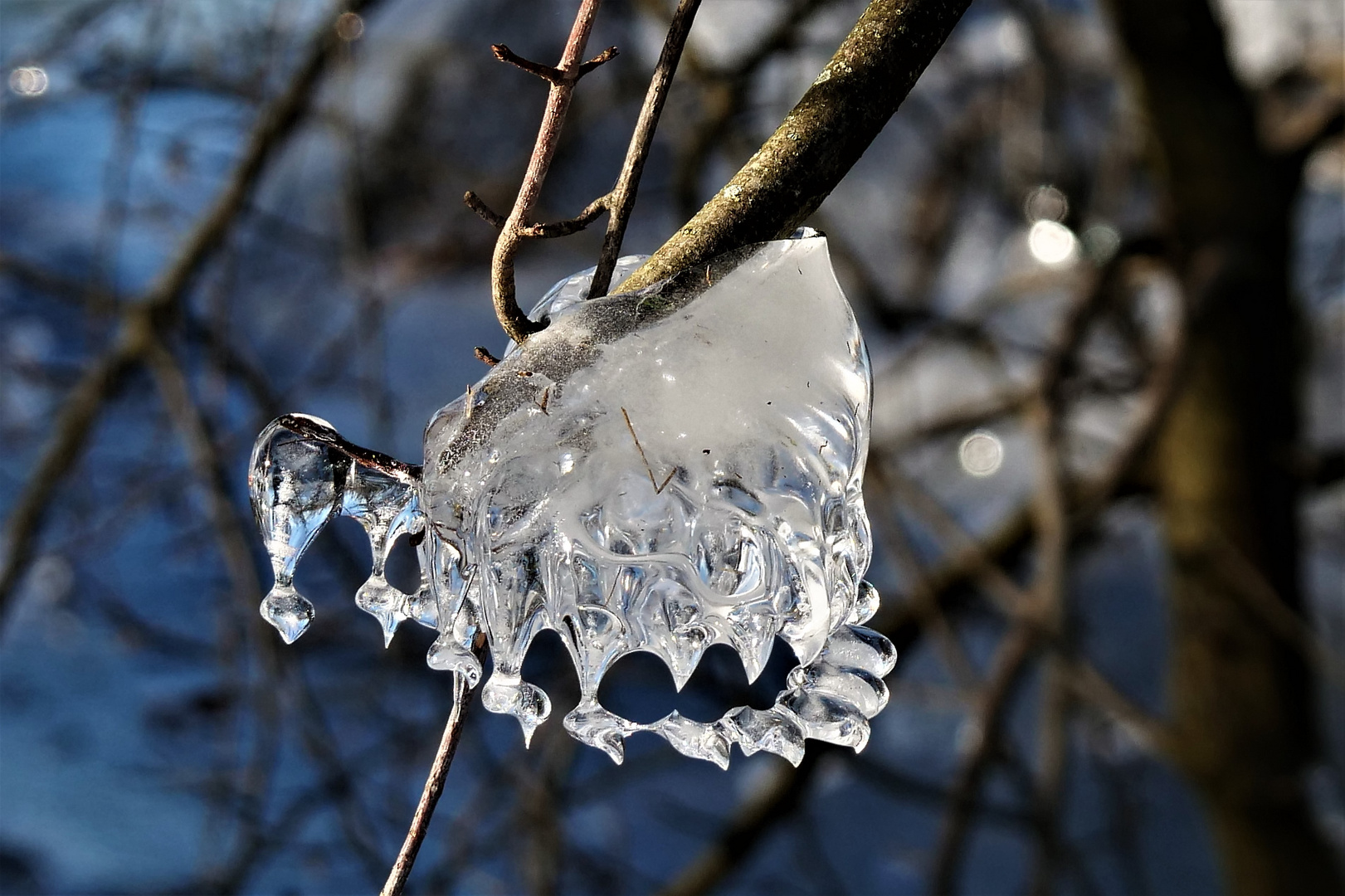 Eis von der Naur geformt