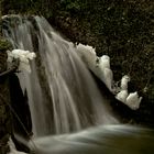 Eis-Wasserfall bei Nacht