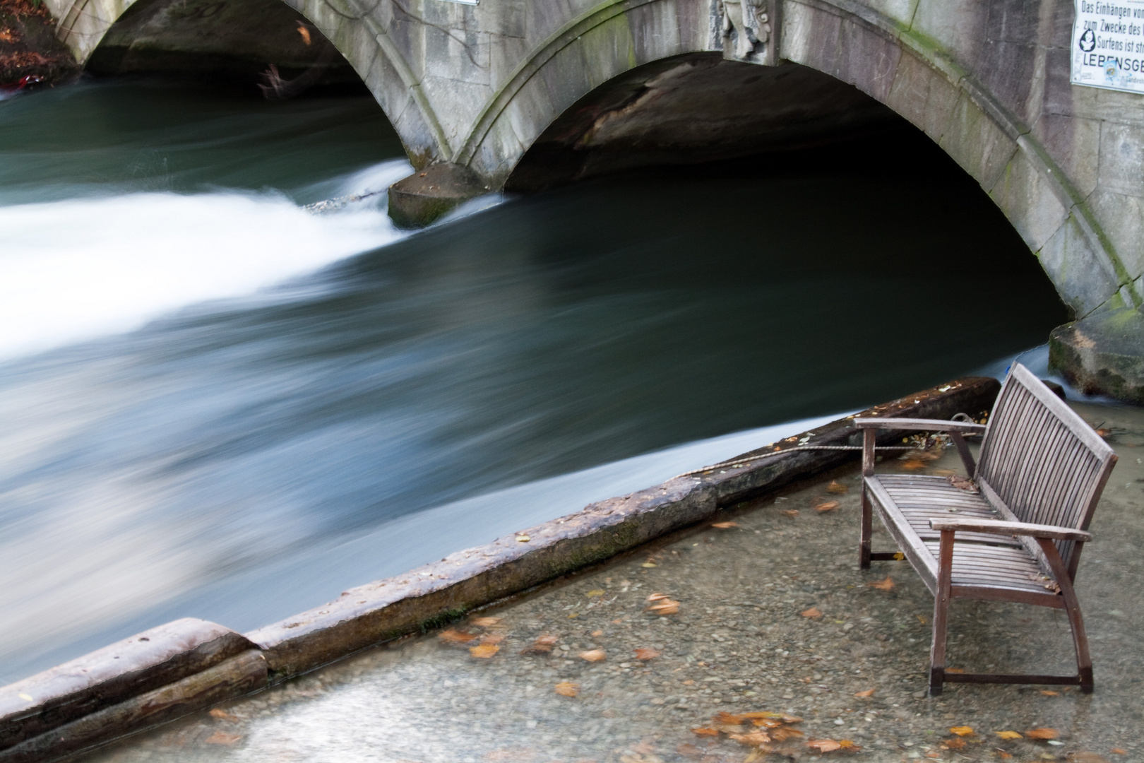 Eisbach ohne surfer