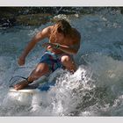 Eisbach-Surfen   180 Grad