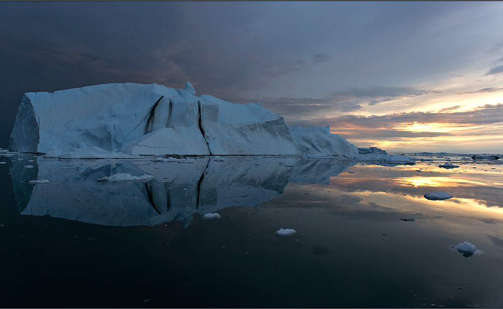 eisbergdrift nach mitternacht