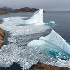 Eisberge im arktischen Nordmeer Ostgrönlands