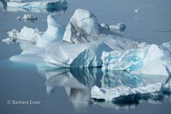 Eisberge im arktischen Nordmeer Ostgrönlands