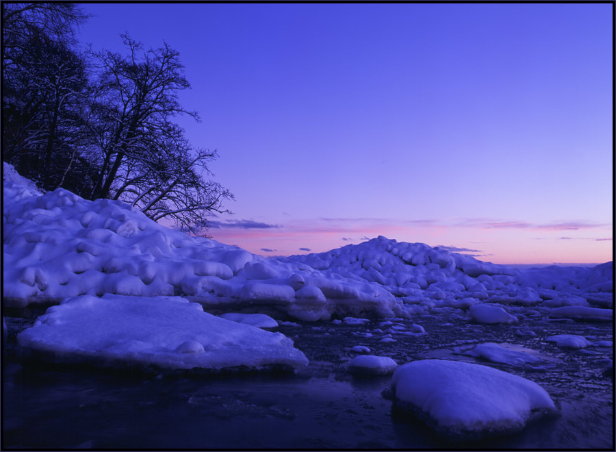 Eisberge im Schnee