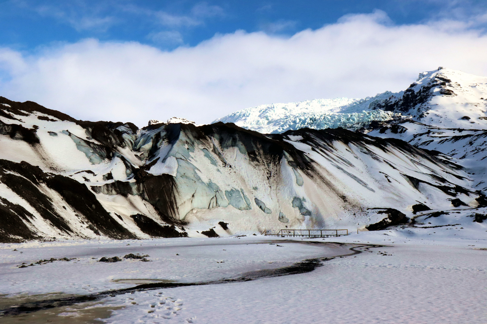 Eisberge und Lavaasche