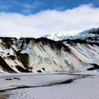 Eisberge und Lavaasche