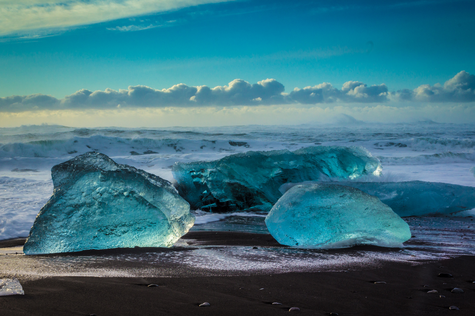 Eisberge vor Jökulsárlón, Island