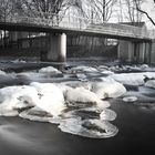 Eisbildung auf der Bocholter Aa