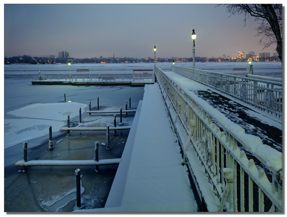 Eisblick auf die Aussenalster