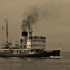 Eisbrecher Stettin in Warnemünde einlaufend