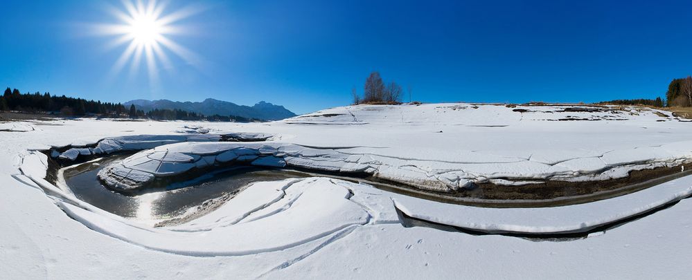 Eisbruch am Forggensee