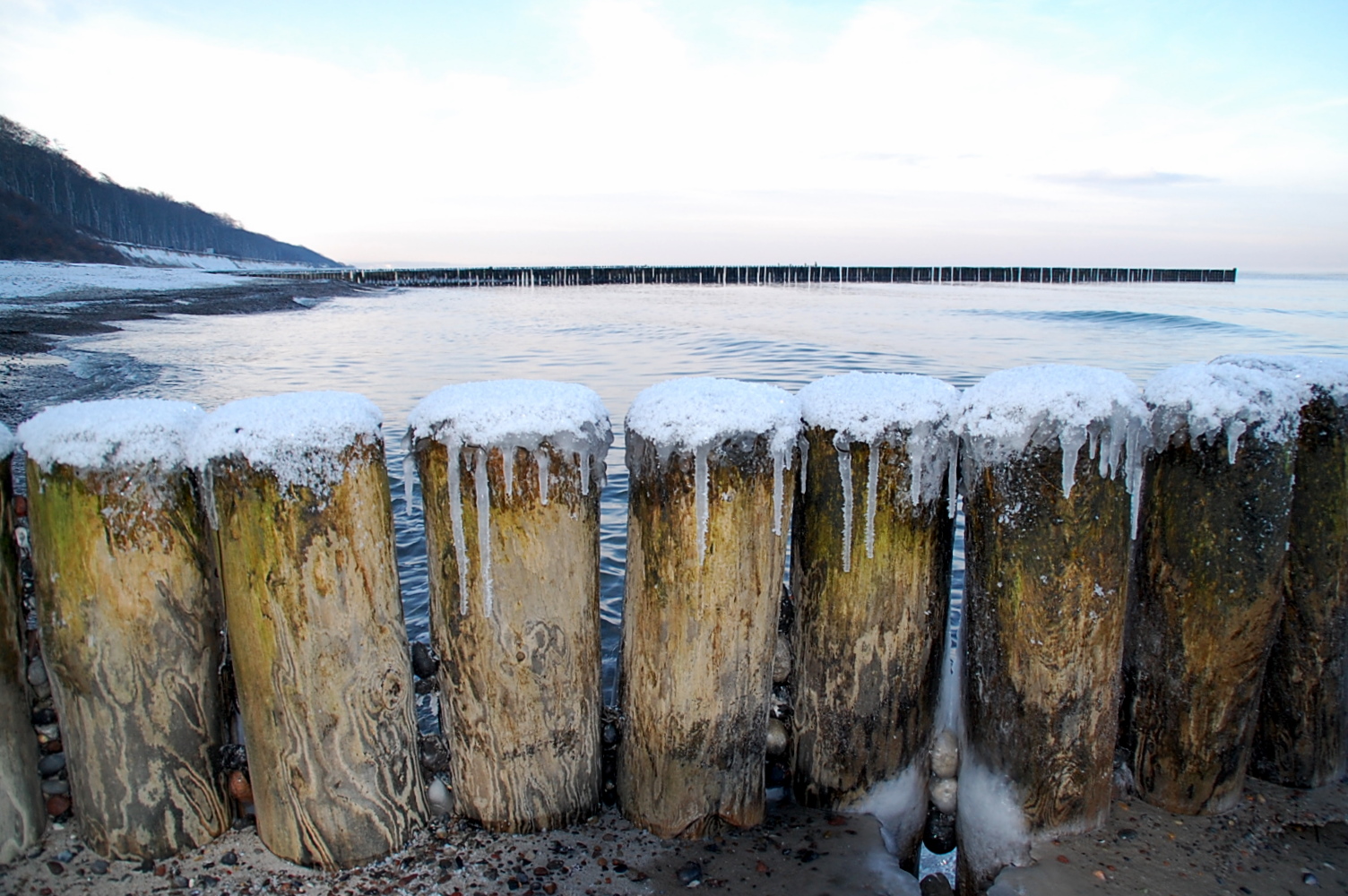 eisbunen an der ostsee