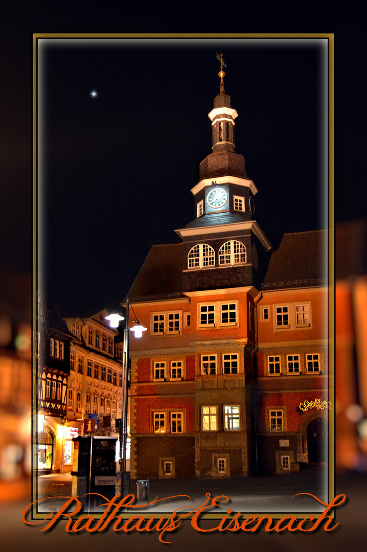 Eisenacher Rathaus bei Nacht