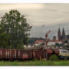 Eisenbahn und Stadtlandschaft