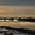 Eisenbahnbrücke bei Dömitz im Morgenlicht