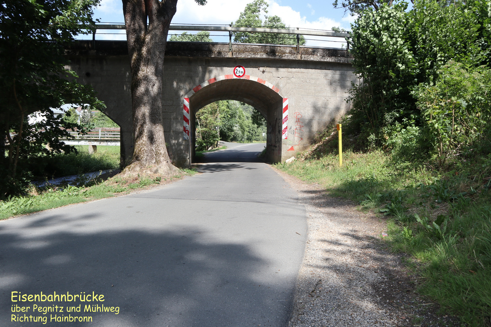 Eisenbahnbrücke über Pegnitz und Mühlweg Foto & Bild naturkreativ
