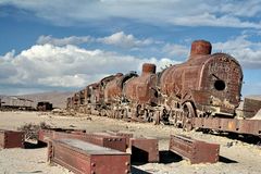 Eisenbahnfriedhof in der Nähe von Uyuni (Bolivien)1