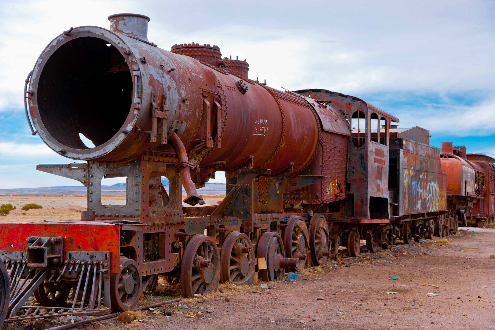 Eisenbahnfriedhof in Uyuni, Bolivien