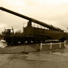 Eisenbahngeschütz an der Batterie Todt in Calais/Frankreich