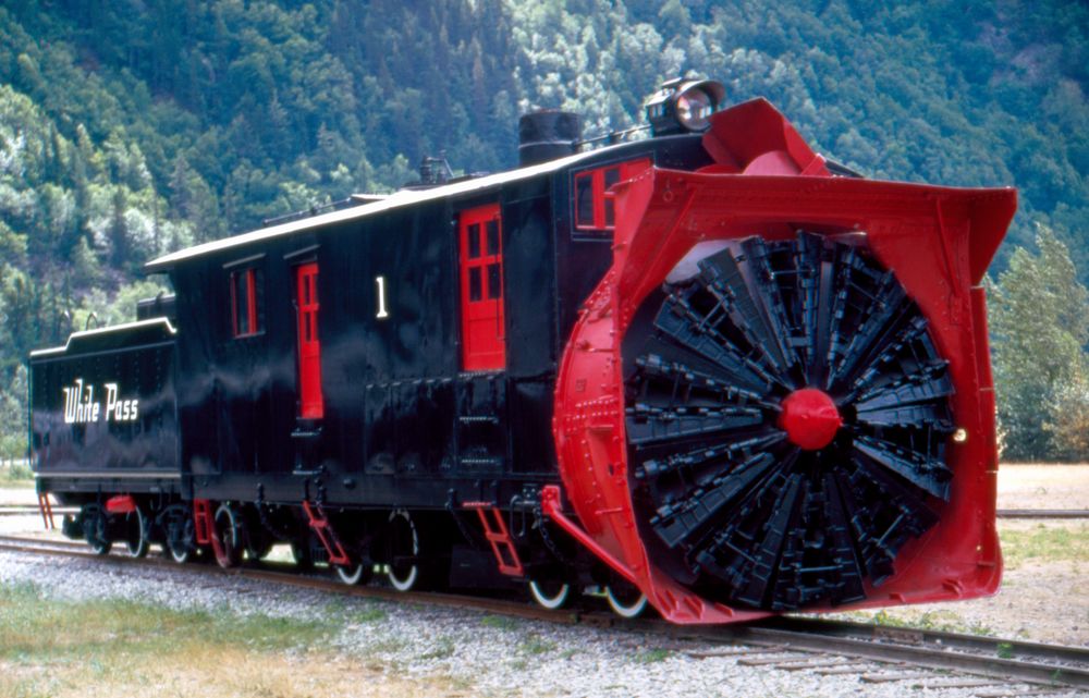 Eisenbahnschneefräse in Alaska