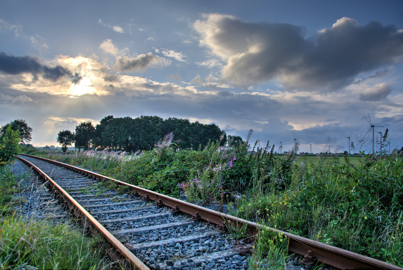 Eisenbahnstrecke bei Norden