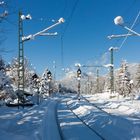 Eisenbahnstrecke im Winter 