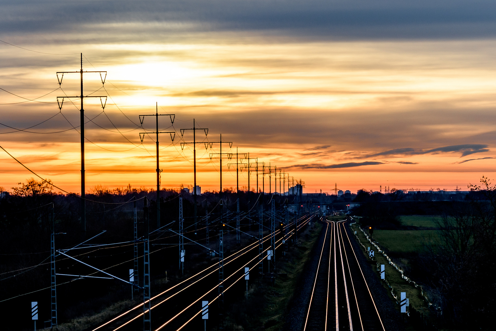 Eisenbahntrasse bei Französisch-Buchholz in Berlin