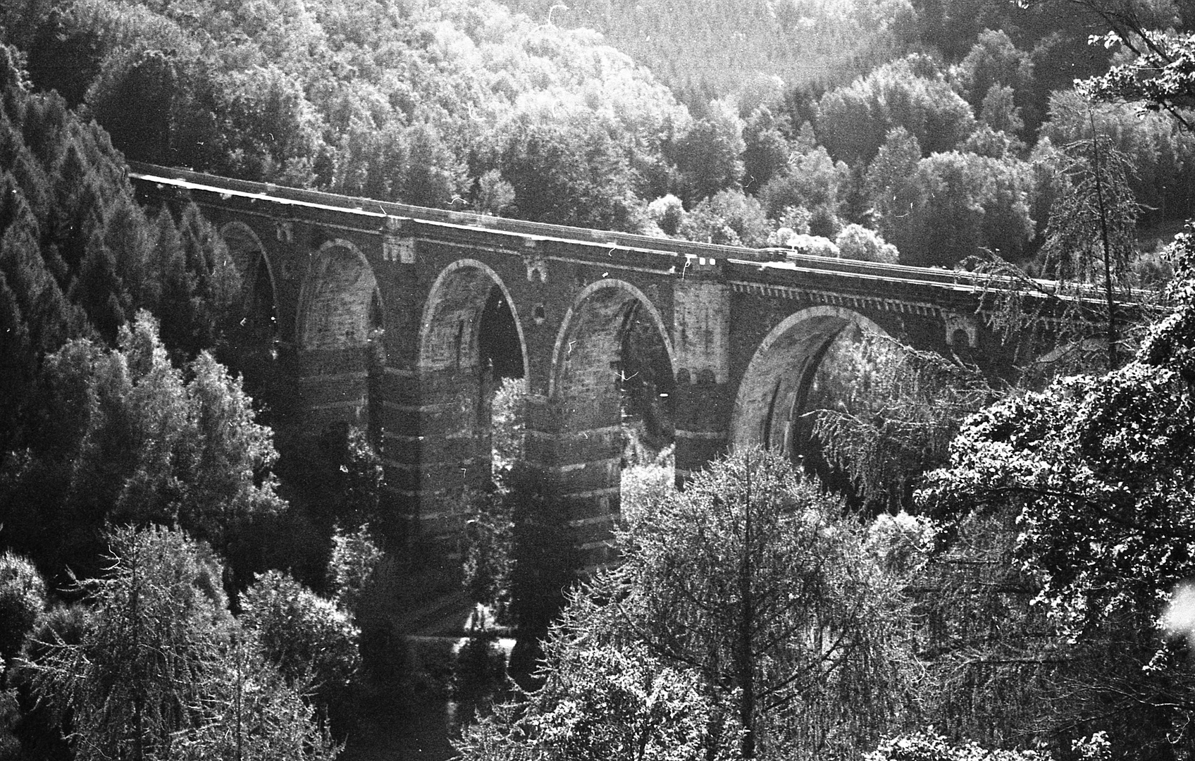 Eisenbahnviadukt Hetzdorf von der Bastei aus gesehen