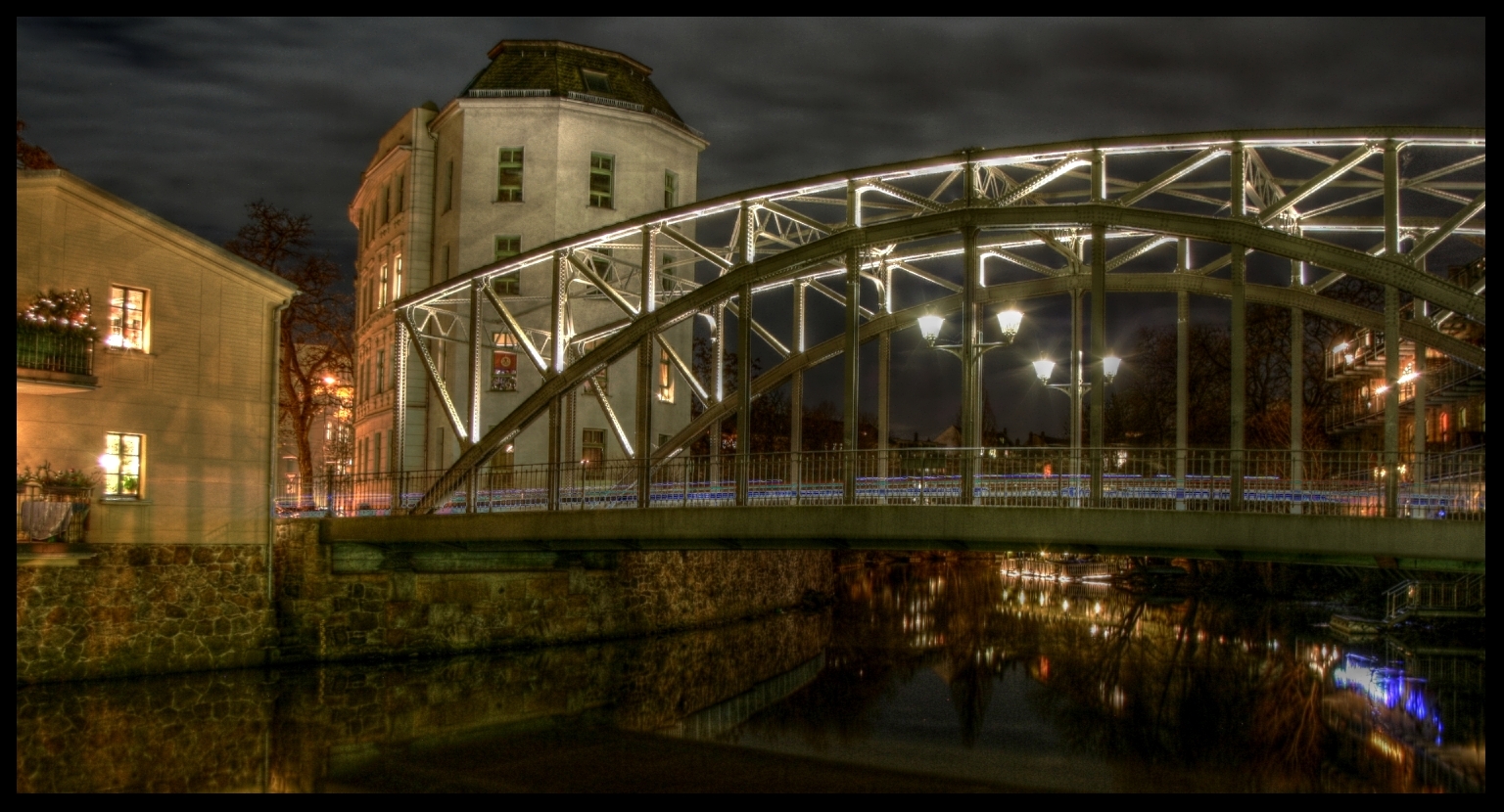 Eisenbrücke in Plagwitz HDR LE@Night