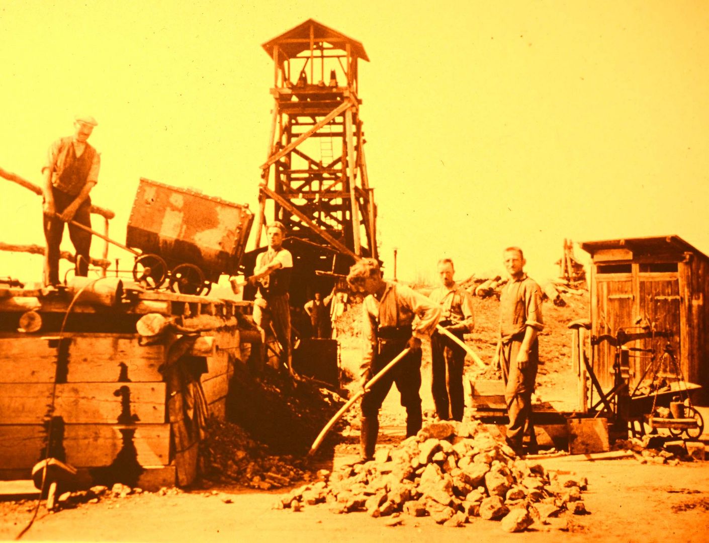 Eisenerzabbau in unserer Gegend um 1933