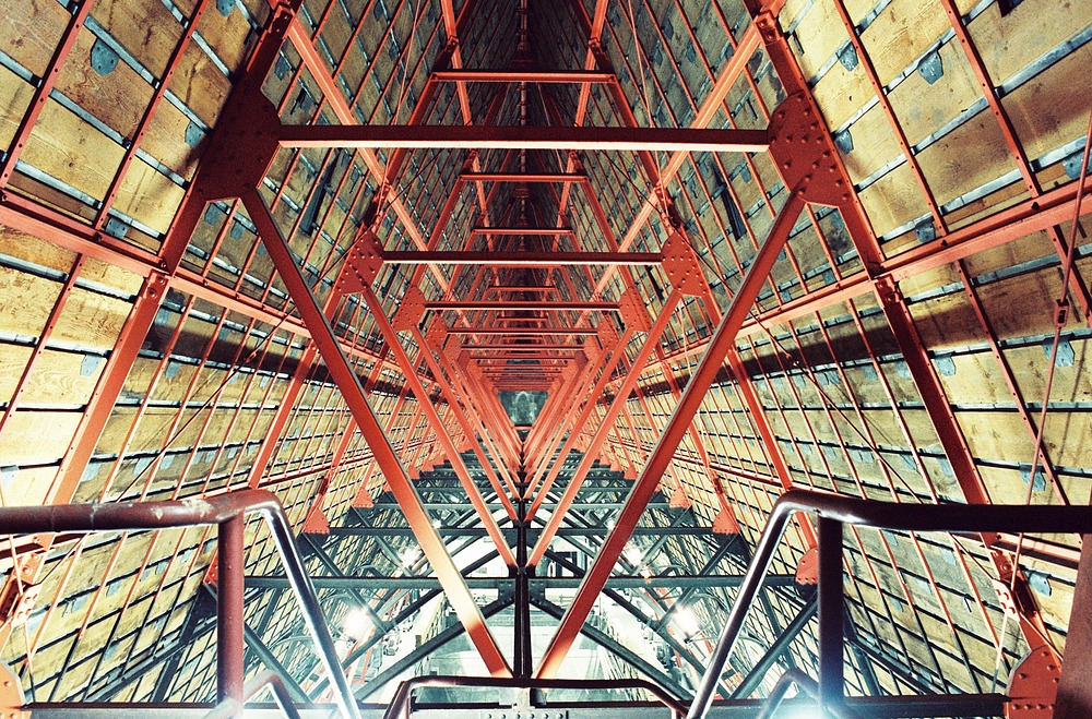 Eisenkonstruktion des Dachstuhls des Kölner Doms