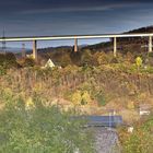 Eiserfelder Autobahnbrücke A45 mit 106 Meter Höhe (Siegen) im Herbst 1