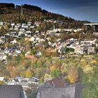 Eiserfelder Autobahnbrücke A45 mit 106 Meter Höhe (Siegen) im Herbst 3