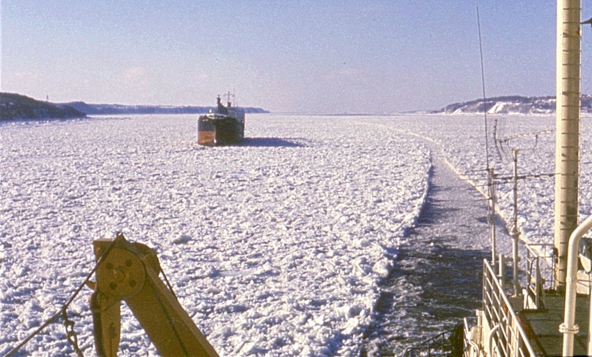 Eisfahrt auf den St.-Lorenz-Strom 1977