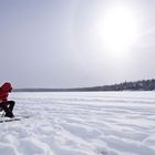 Eisfischen Echo Lake Manitoba