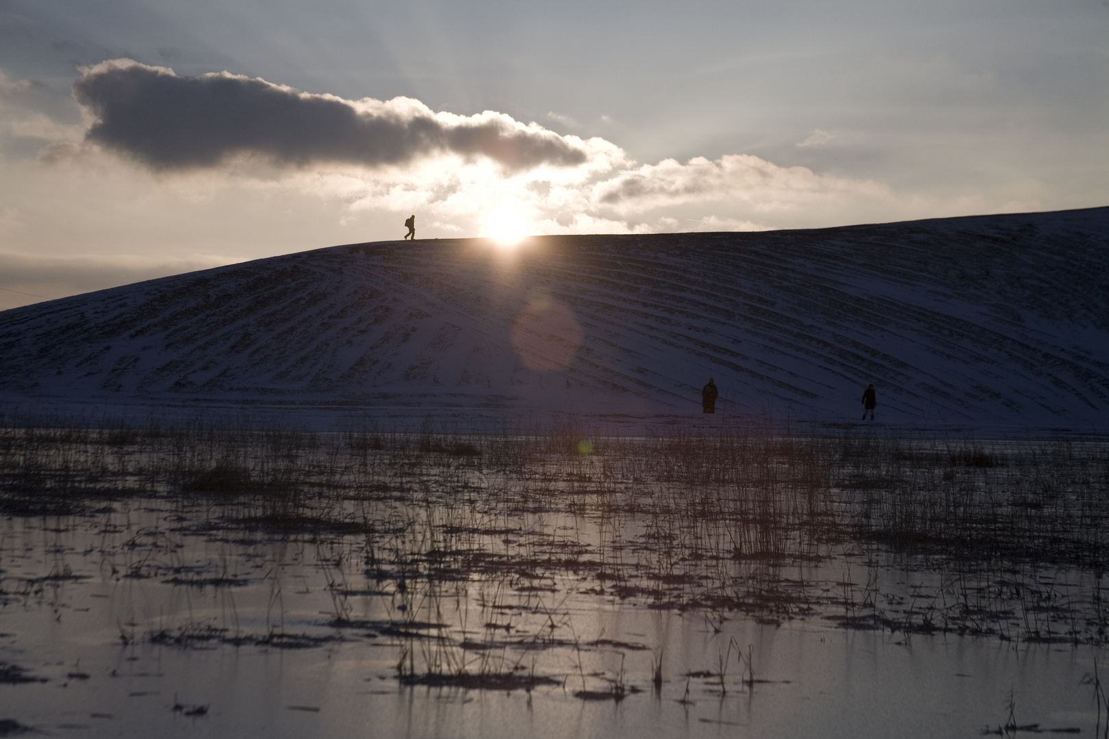 Eisfläche auf der Halde