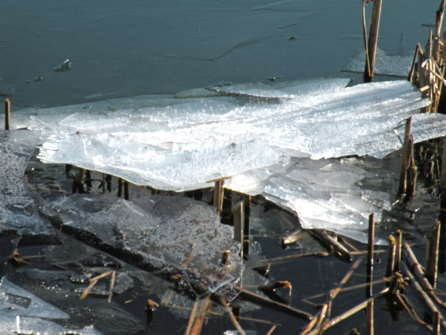 Eisgang am See.