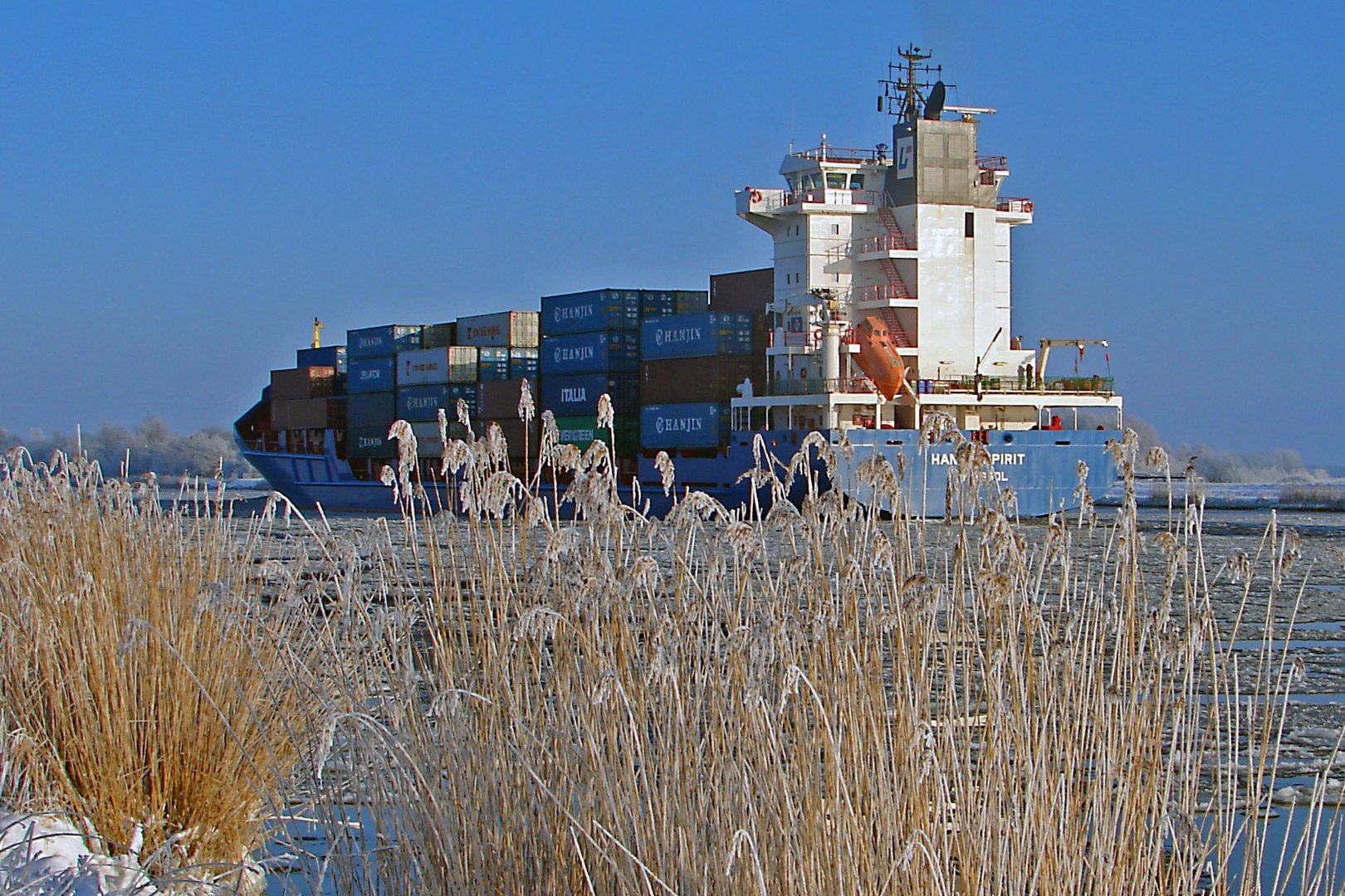 Eisgang auf dem Nord-Ostsee-Kanal