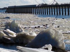 Eisgang auf der Elbe im Feb. 2012