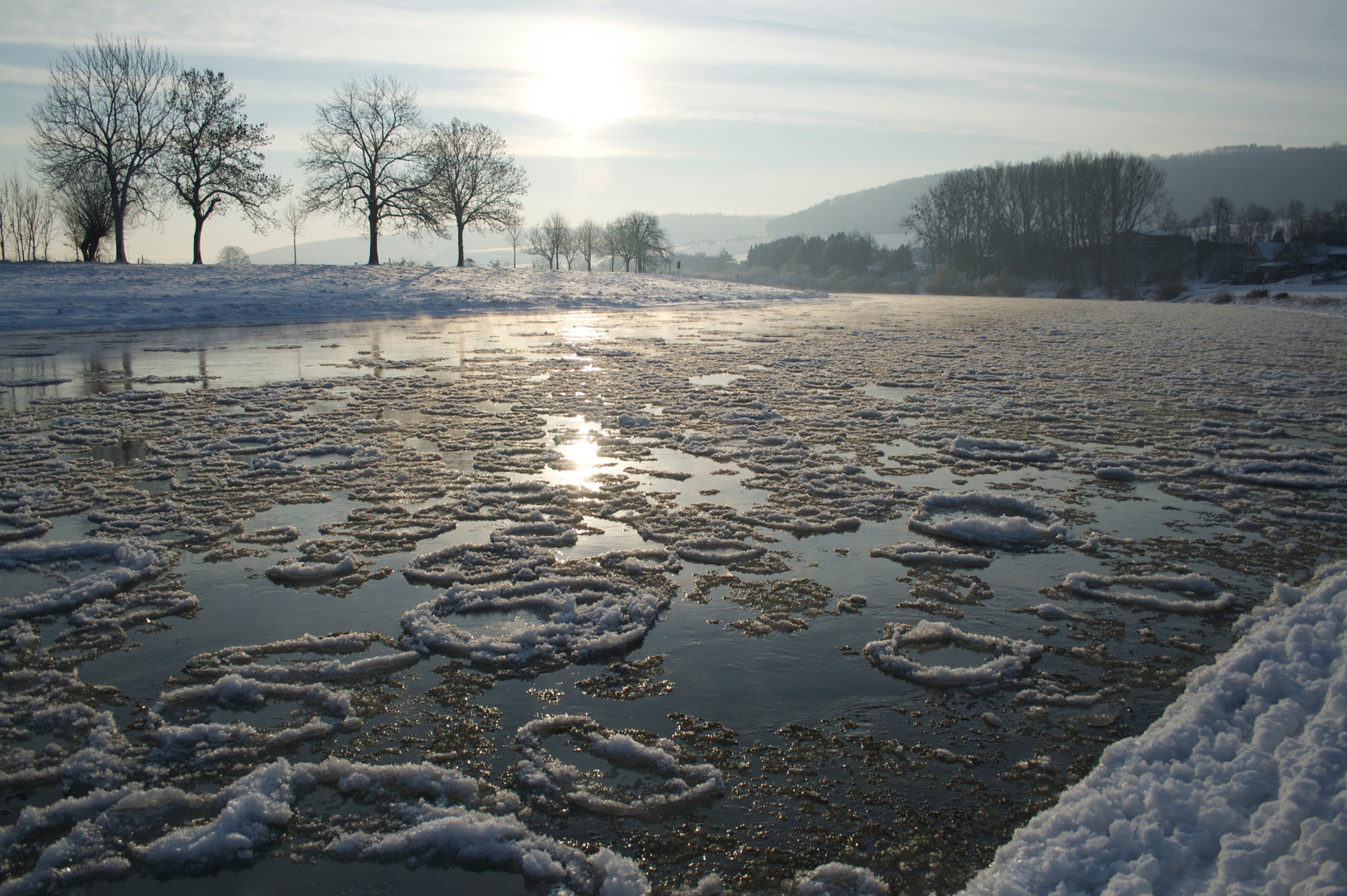 Eisgang auf der Weser