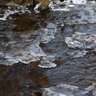 Eisgebilde auf kleinem Bächlein