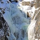 Eisgebilde im Wasserfall