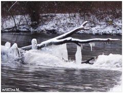 Eisgepanzert in der Gischt