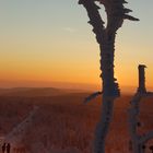 Eisige Abendstimmung am Fichtelberg