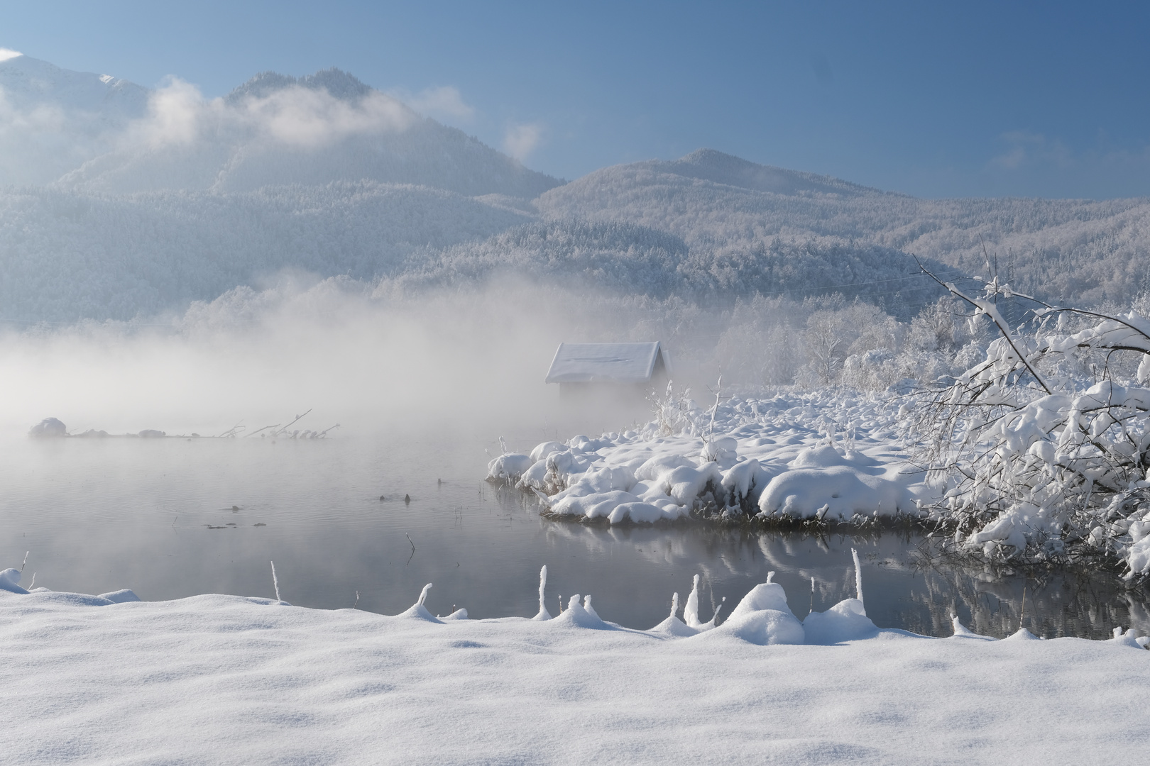 Eisige Zeiten am Kochelsee